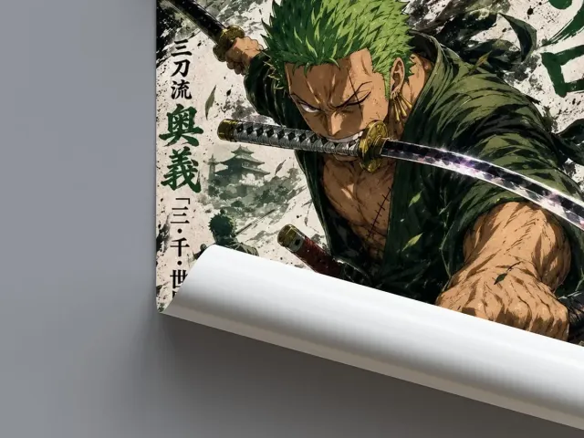 Roronoa Zoro — Three-Sword Style | One Piece Poster