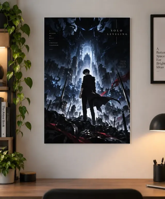 Sung Jinwoo Solo Leveling — Shadow Monarch Anime Poster