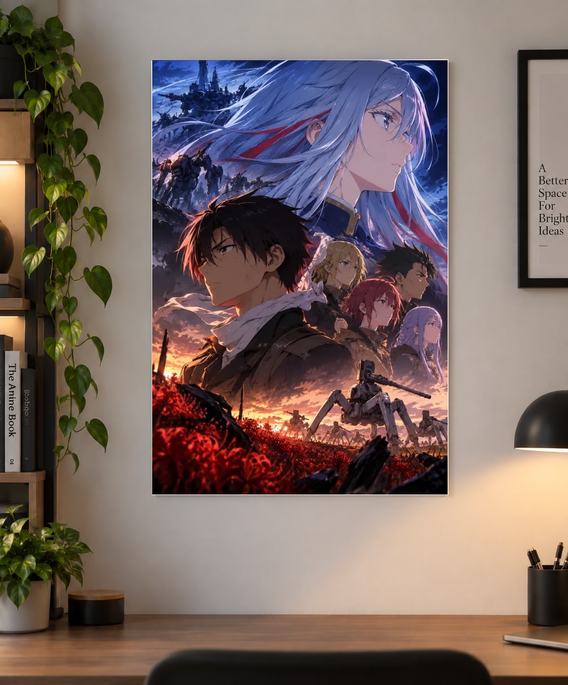 86 Eighty-Six Anime Poster – Lena & Shin Military Sci-Fi Artwork
