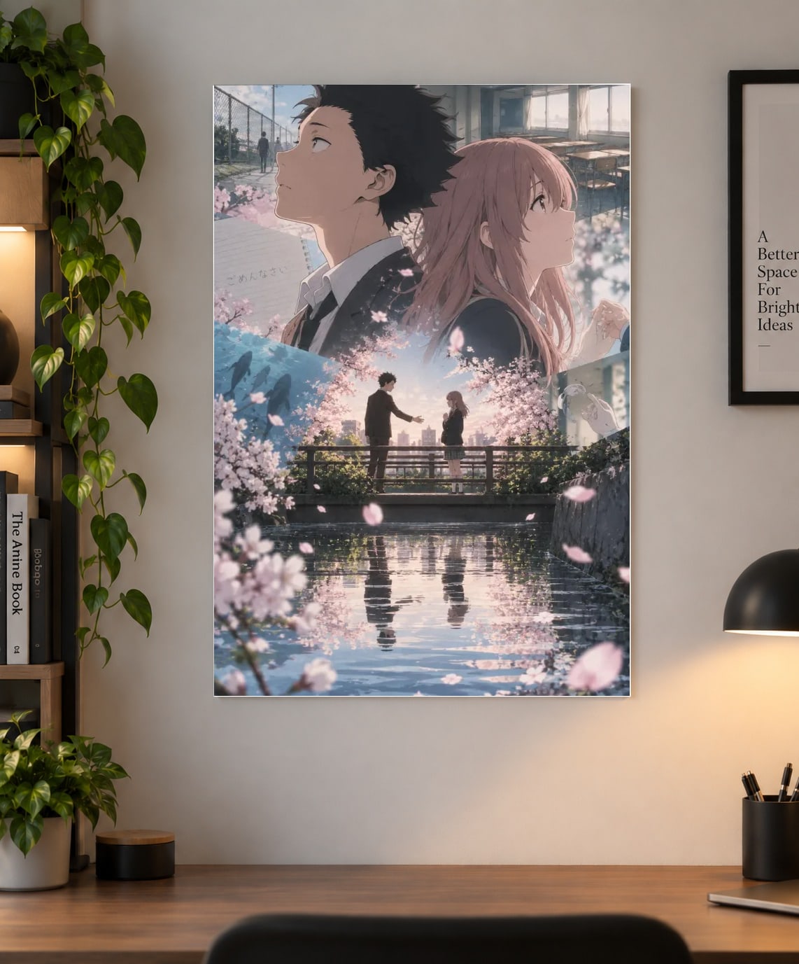 A Silent Voice — Cherry Blossom Anime Poster | Shoya & Shoko