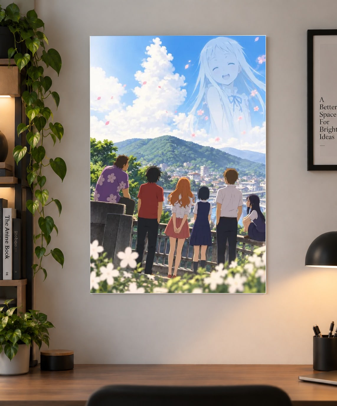 Anohana: The Flower We Saw That Day Poster – Menma & Friends Summer Anime Art