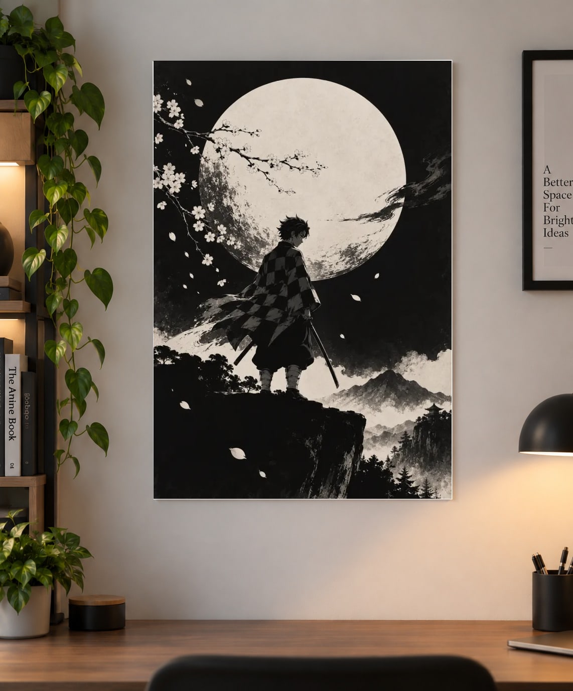 Demon Slayer Tanjiro Kamado Poster – Moonlit Samurai Manga Art