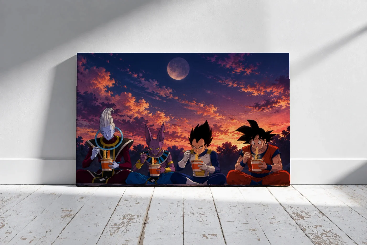 Dragon Ball Z Goku, Vegeta, Beerus & Whis Anime Poster | Shinra