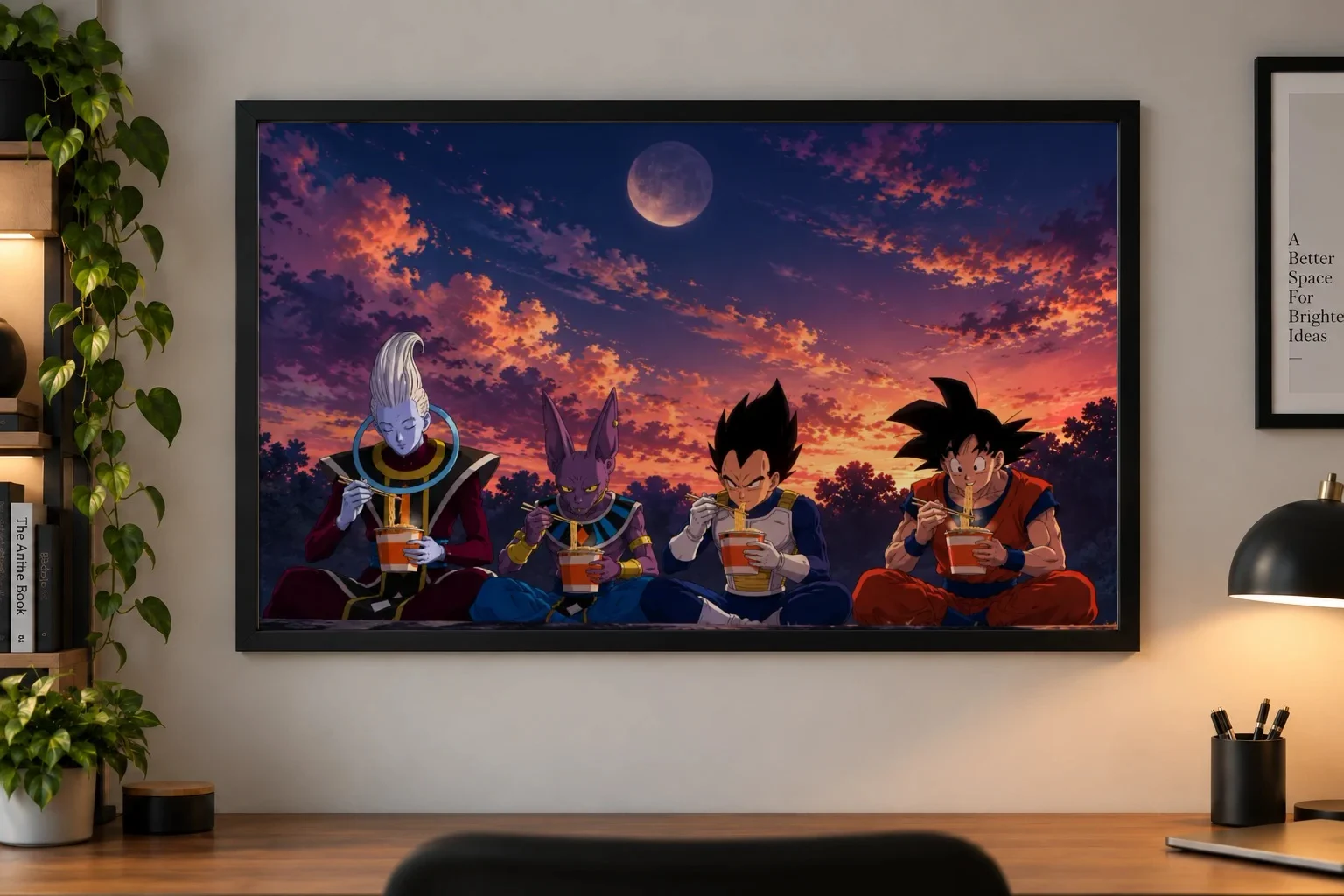 Dragon Ball Z Goku, Vegeta, Beerus & Whis Anime Poster | Shinra