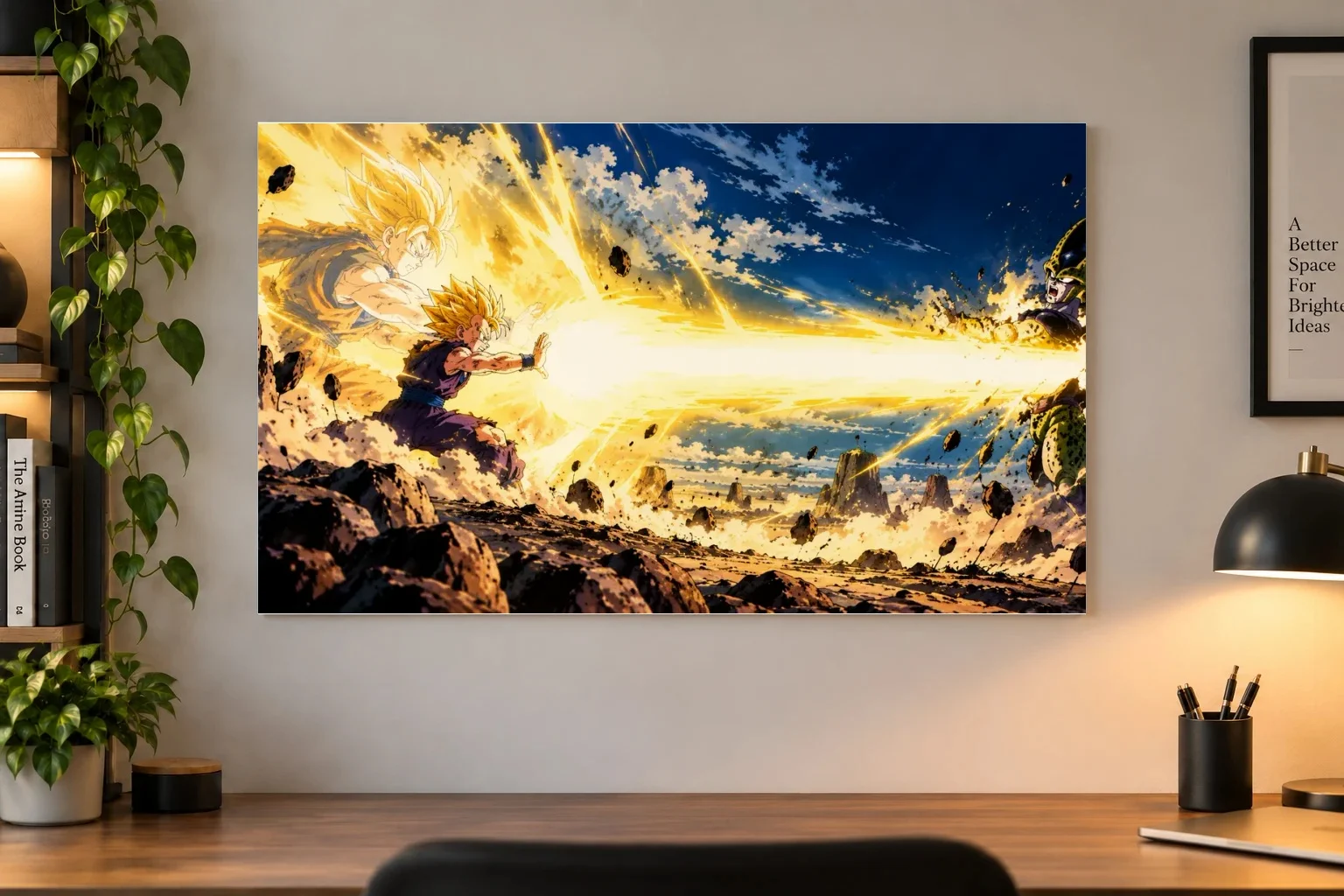 Gohan vs Cell Father-Son Kamehameha Poster | Shinra