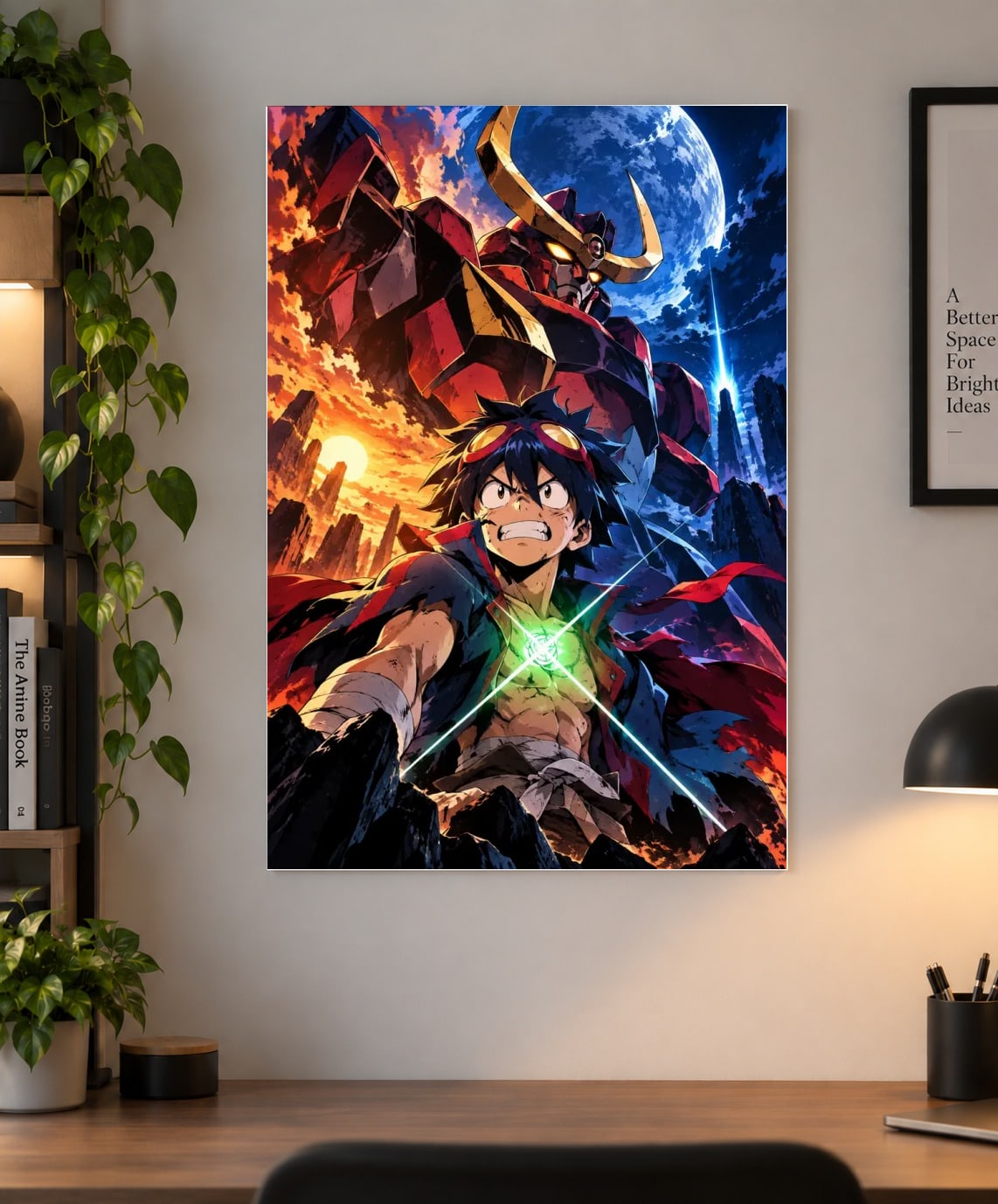 Gurren Lagann Simon & Gurren Lagann Anime Poster – Spiral Power