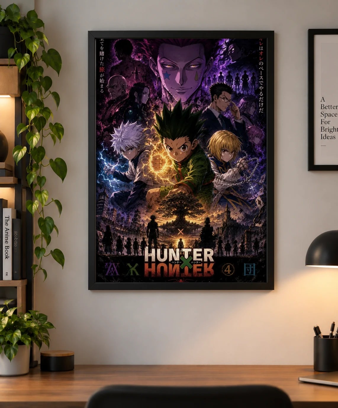 Hunter x Hunter — Nen Masters | Anime Poster as a framed print, shown on a wall