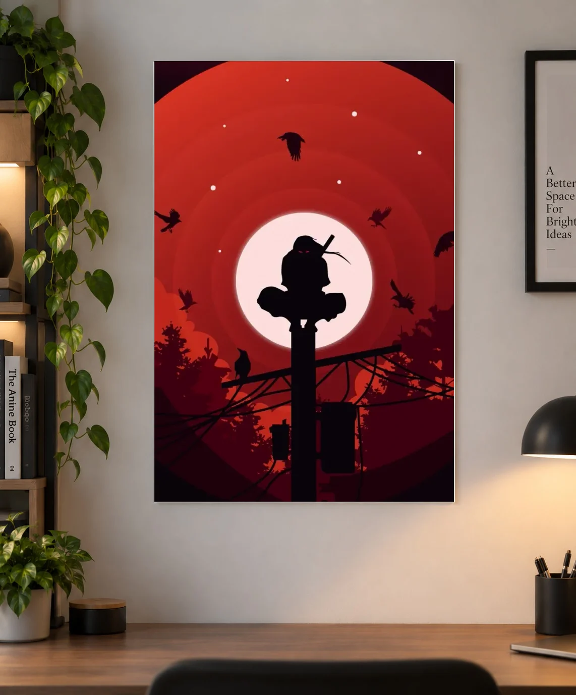 Itachi Uchiha Red Moon – Naruto Anime Poster | Shinra