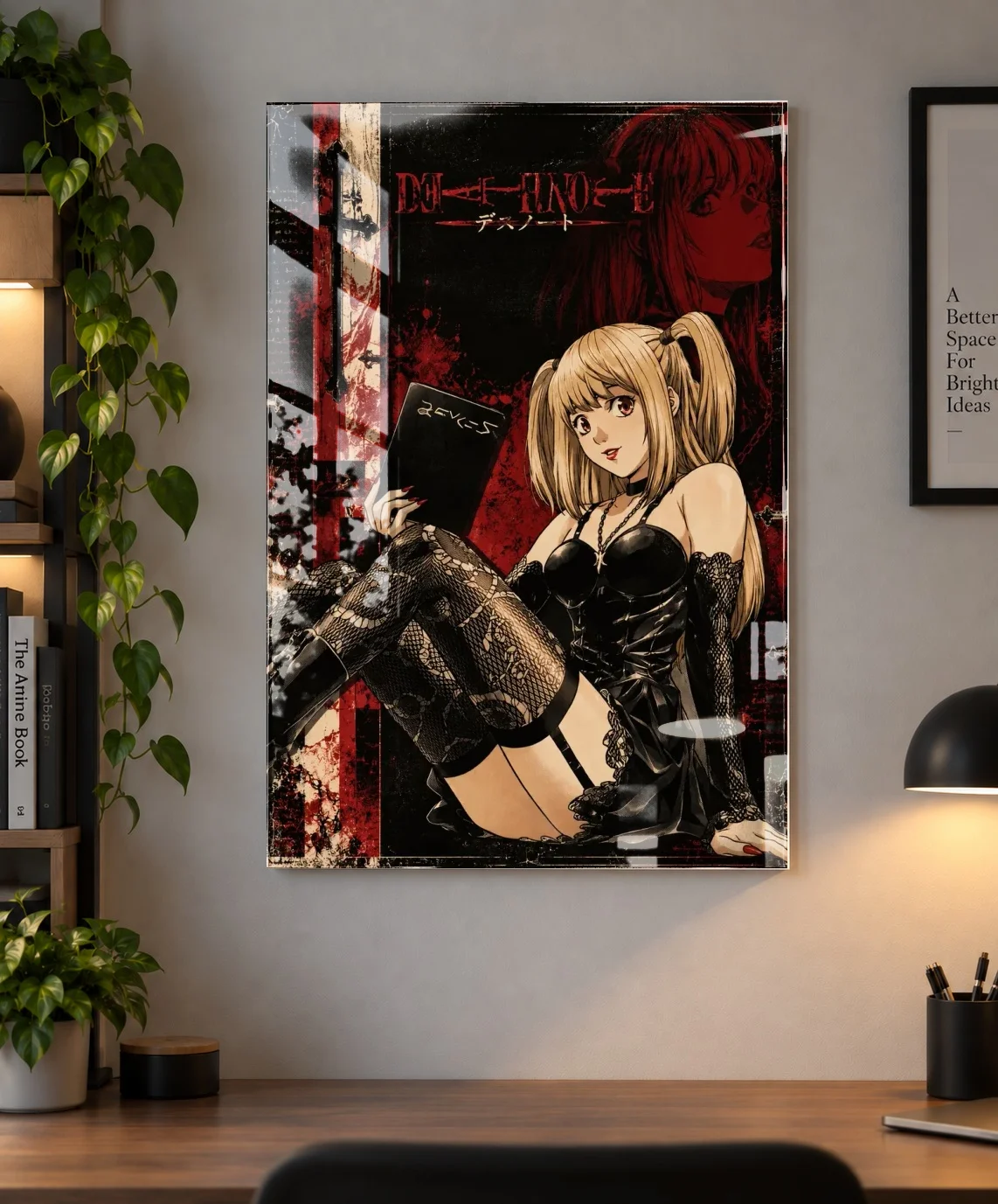 Misa Amane – Gothic Anime Poster | Death Note as an acrylic print, shown on a wall