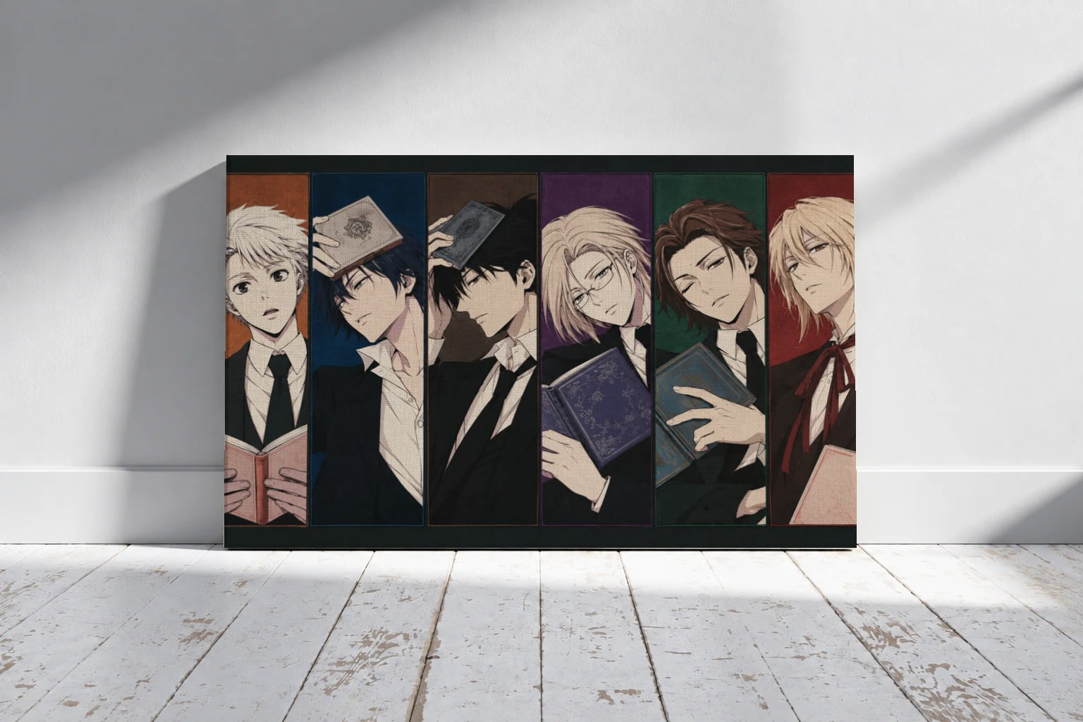 Moriarty the Patriot Anime Poster – Victorian Noir Character Collection as a canvas print, shown on a wall