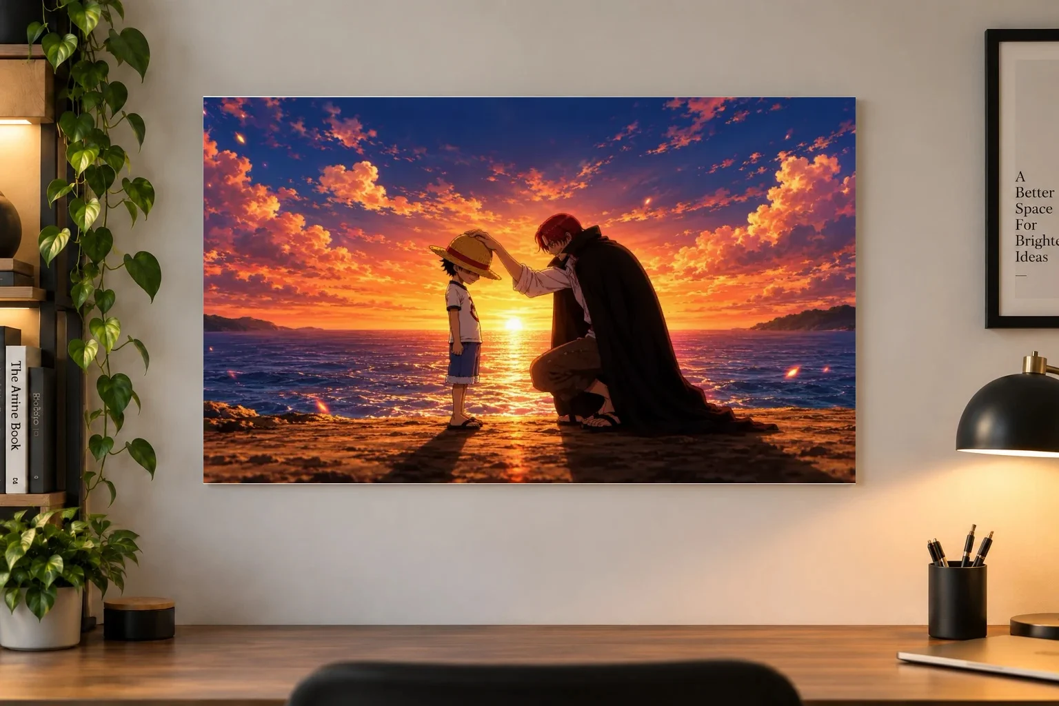 One Piece Luffy & Shanks — The Straw Hat Promise Anime Poster