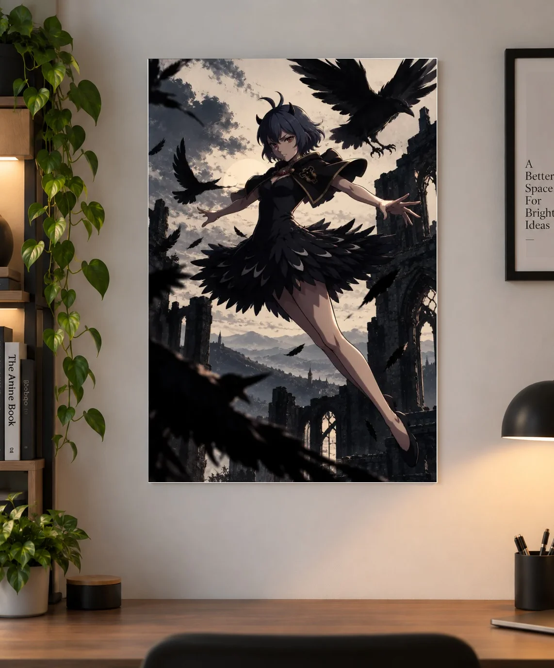Raven Witch Black Clover Anime Poster – Dark Fantasy Gothic Art
