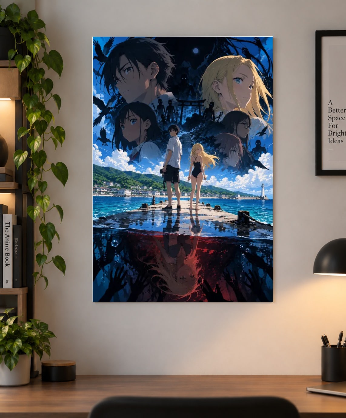 Summer Time Rendering — Shinpei & Ushio Island Mystery Anime Poster