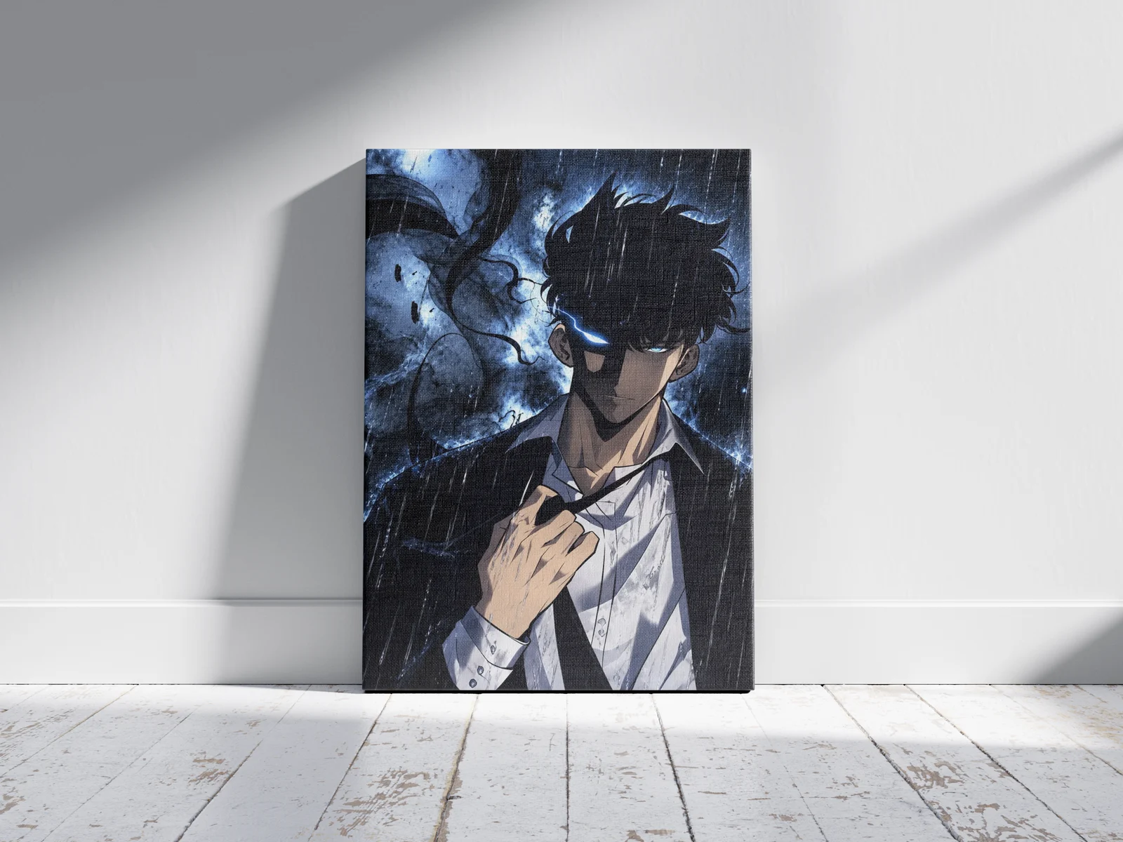 Sung Jinwoo Shadow Awakening Poster – Solo Leveling Anime Wall Art | Shinra