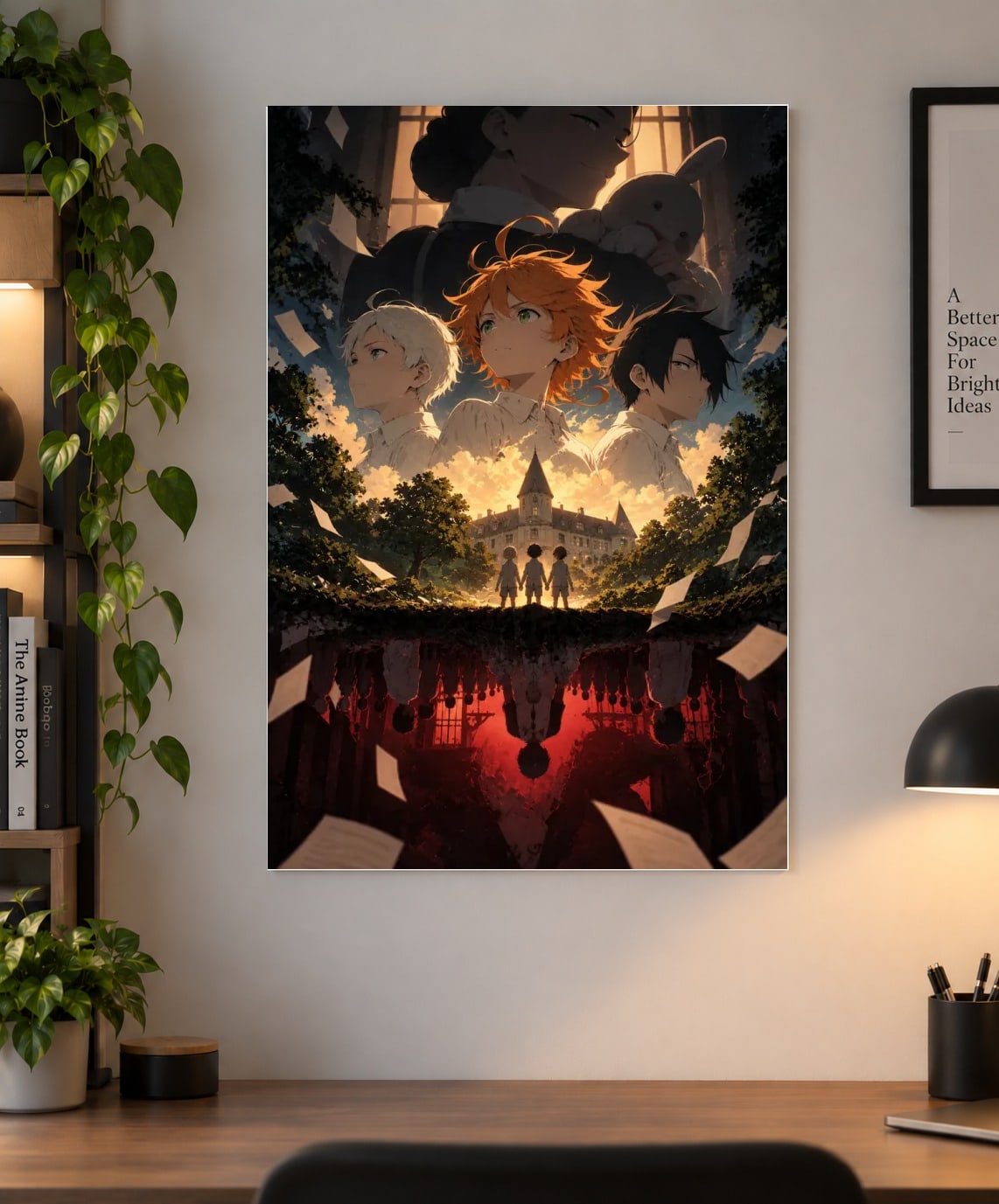 The Promised Neverland Emma, Norman & Ray — Hidden Truth Anime Poster