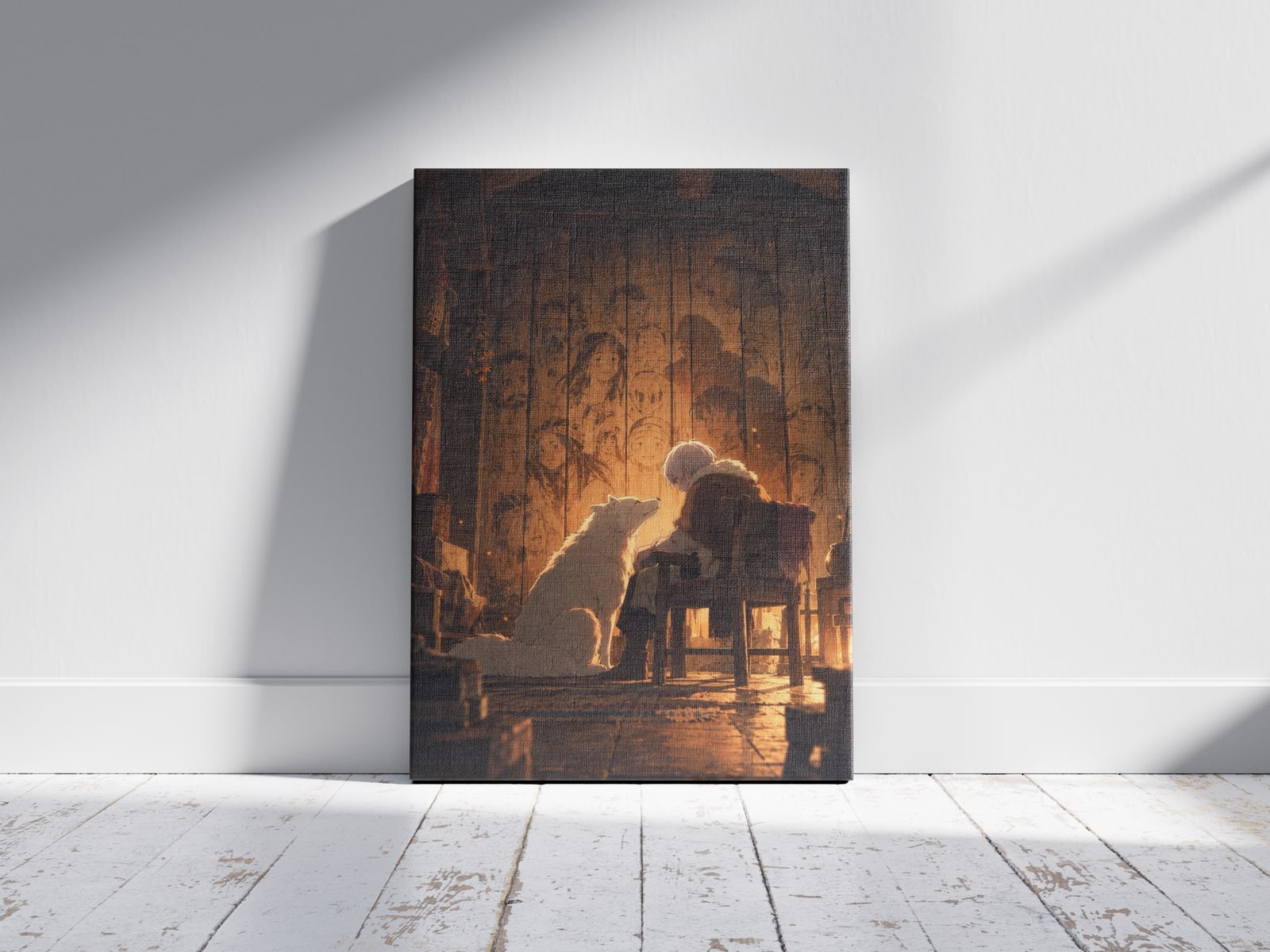 To Your Eternity — Fushi & Joaan Memory Anime Poster as a canvas print, shown on a wall