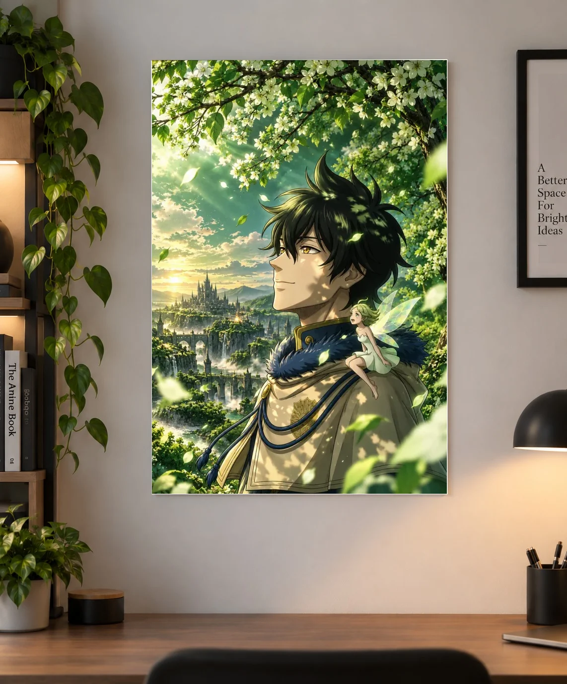 Yuno & Sylph Black Clover Fantasy Anime Poster | Shinra