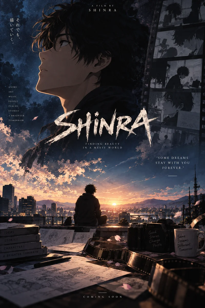 Shinra — Dream Beyond Limits on a wall, Paper Poster, 12×18