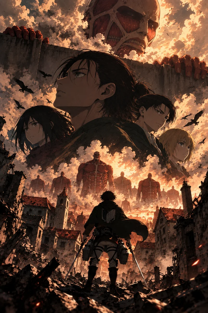 Attack on Titan — Eren Yeager Attack Titan Battle Anime Poster