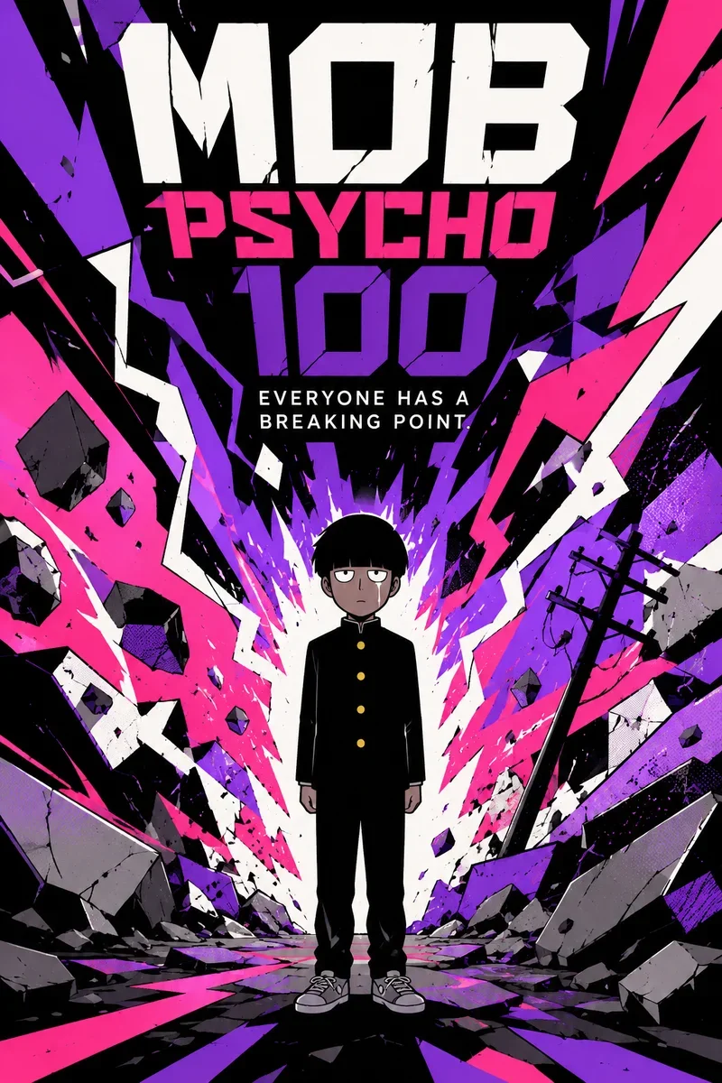 Mob Psycho 100 — 100% | Anime Poster on a wall, Paper Poster, 12×18