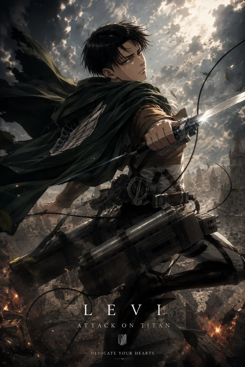 Levi Ackerman Attack on Titan Poster