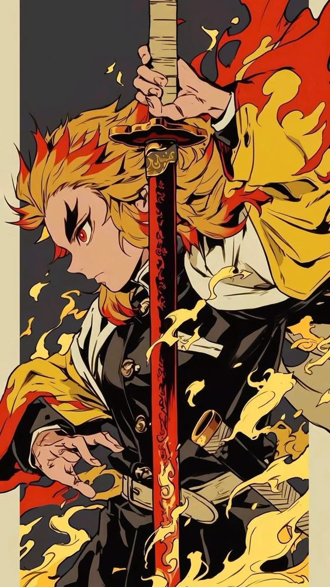 Rengoku Flame Hashira – Demon Slayer Anime Poster |