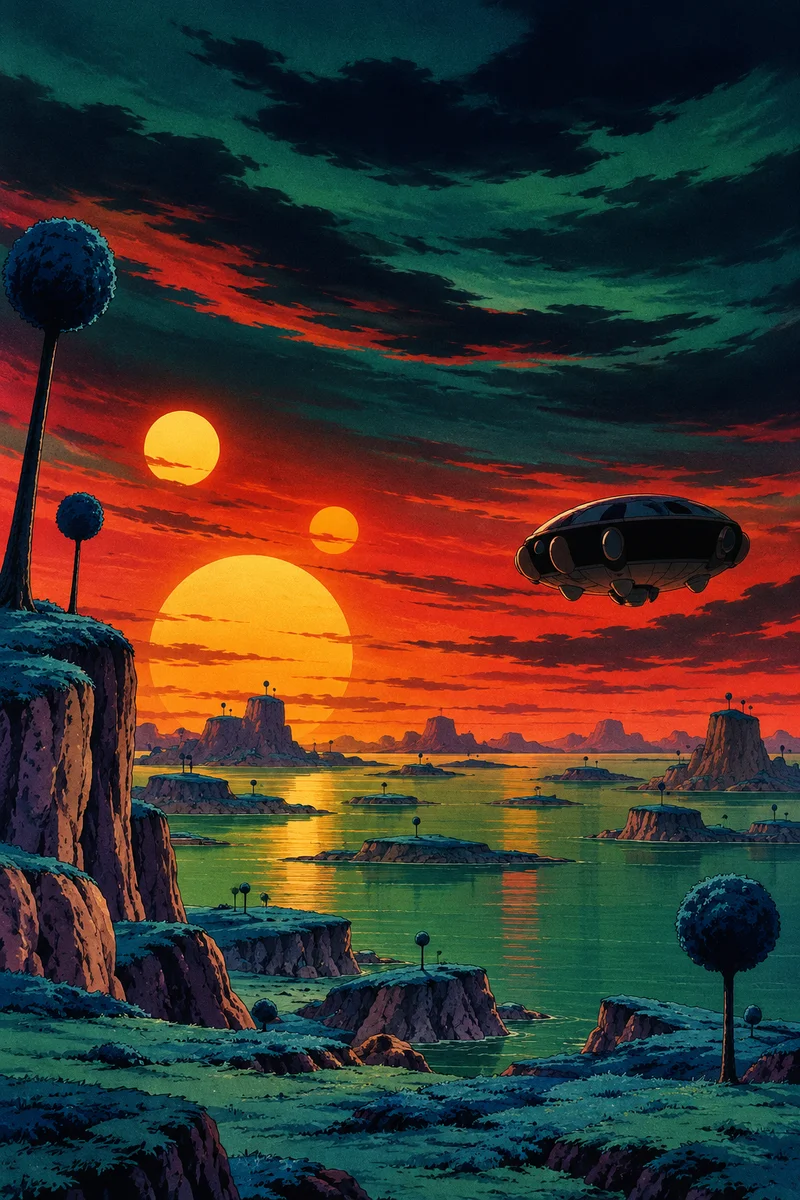 Planet Namek Dragon Ball Z Anime Poster | Shinra on a wall, Paper Poster, 12×18