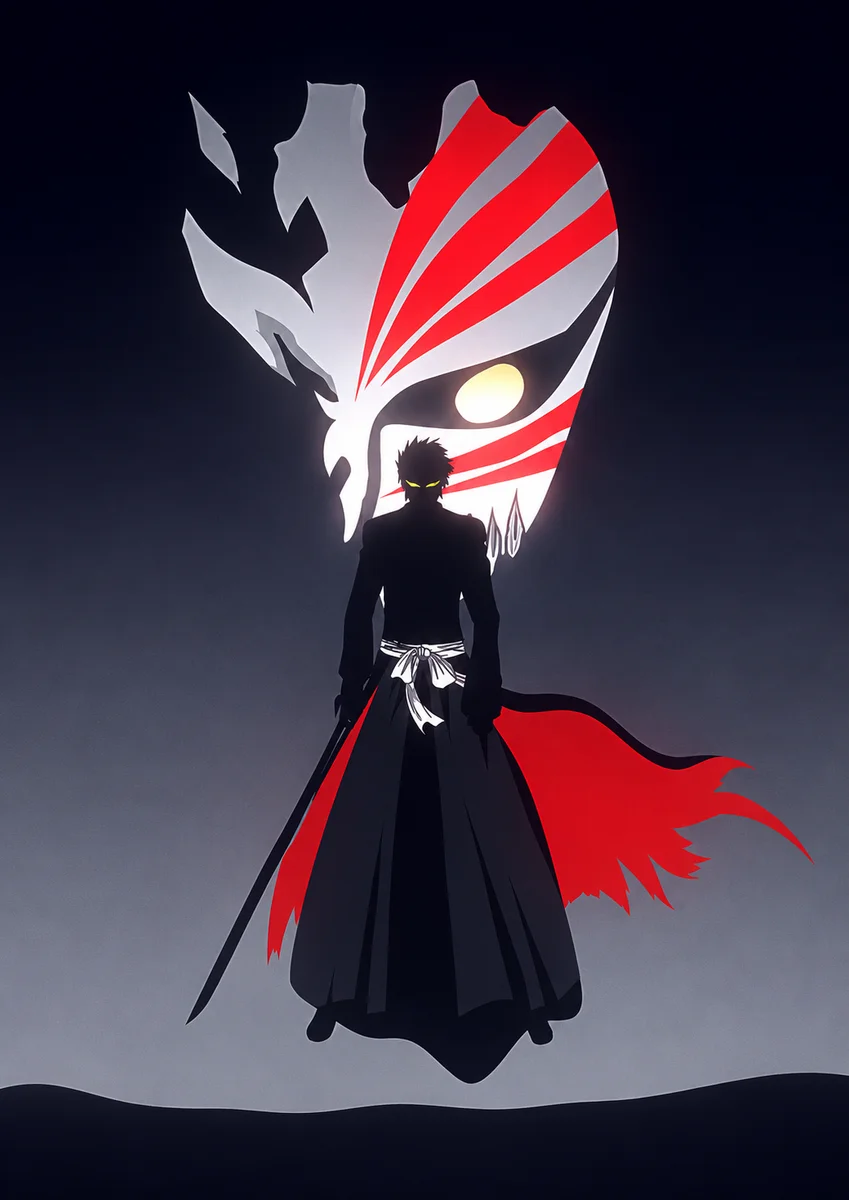Ichigo Hollow Mask – Bleach Anime Poster