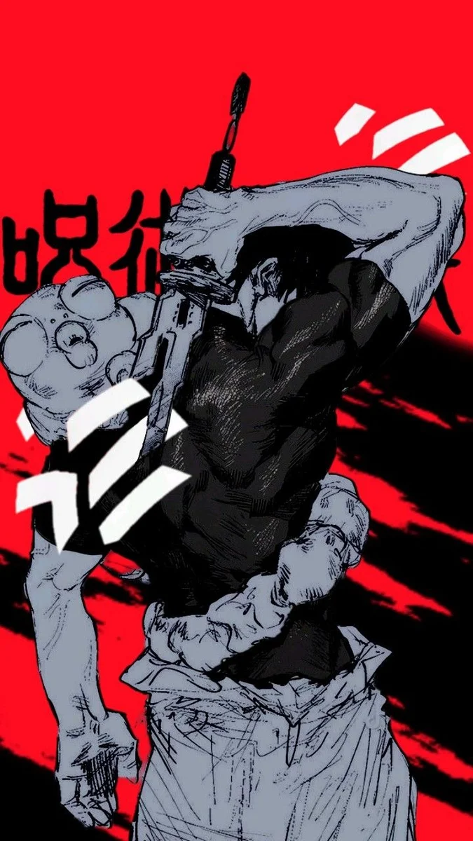 Toji Fushiguro – Jujutsu Kaisen Red & Black Manga Poster | Shinra