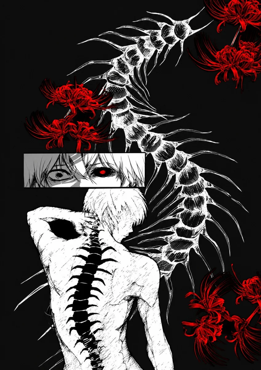 Ken Kaneki Centipede Anime Poster | Tokyo Ghoul – Shinra