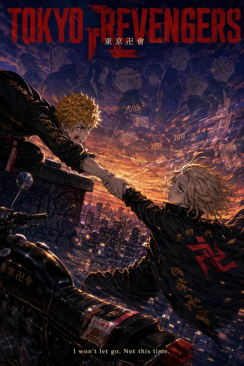 Tokyo Revengers — Rooftop Struggle | Anime Poster on a wall, Paper Poster, 12×18