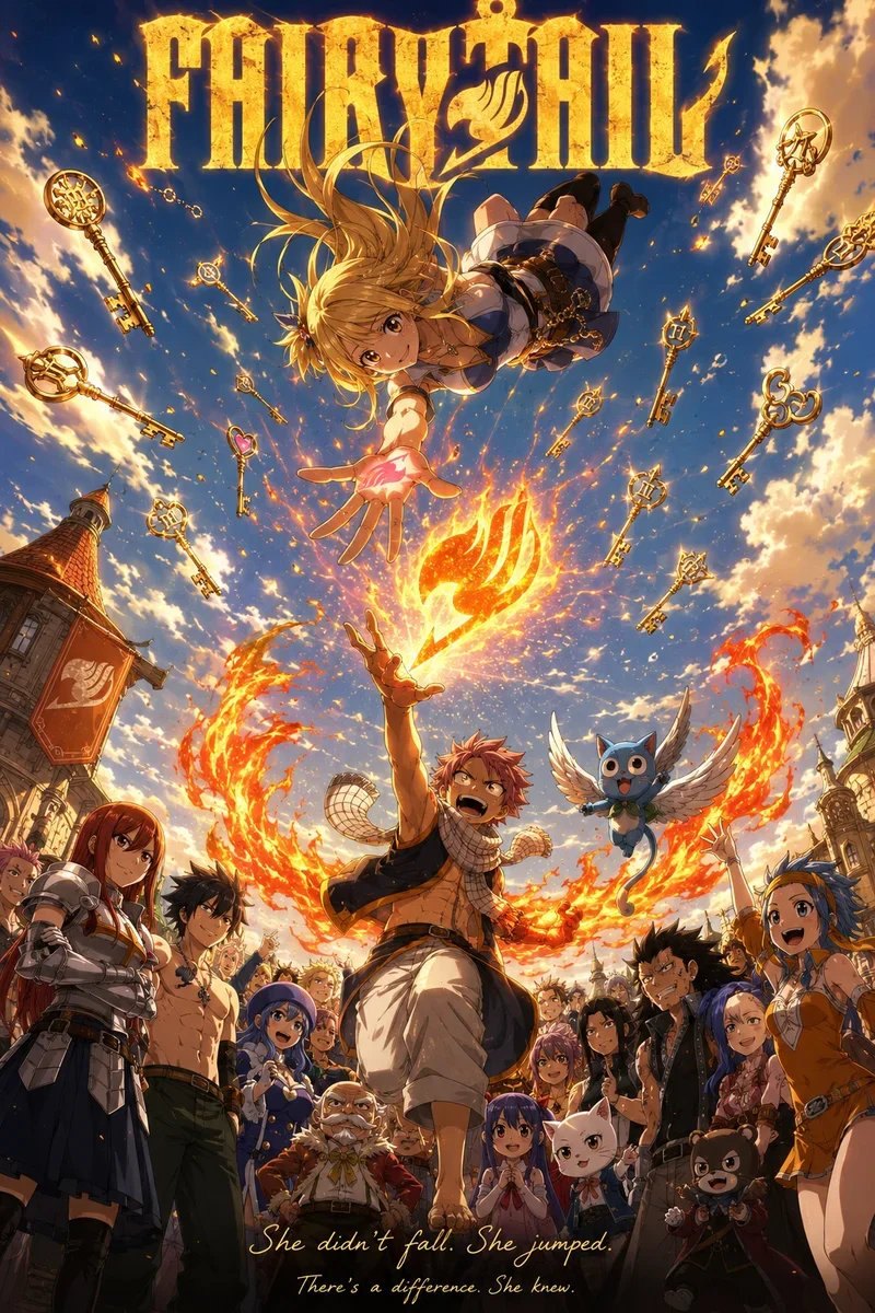 Fairy Tail — Guild in Action | Anime Poster on a wall, Paper Poster, 12×18