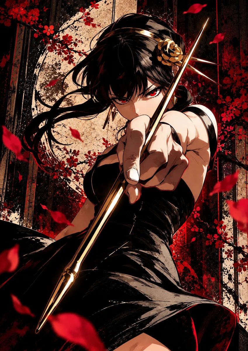 Yor Forger Assassin Poster – Spy x Family Anime Wall Art | Shinra