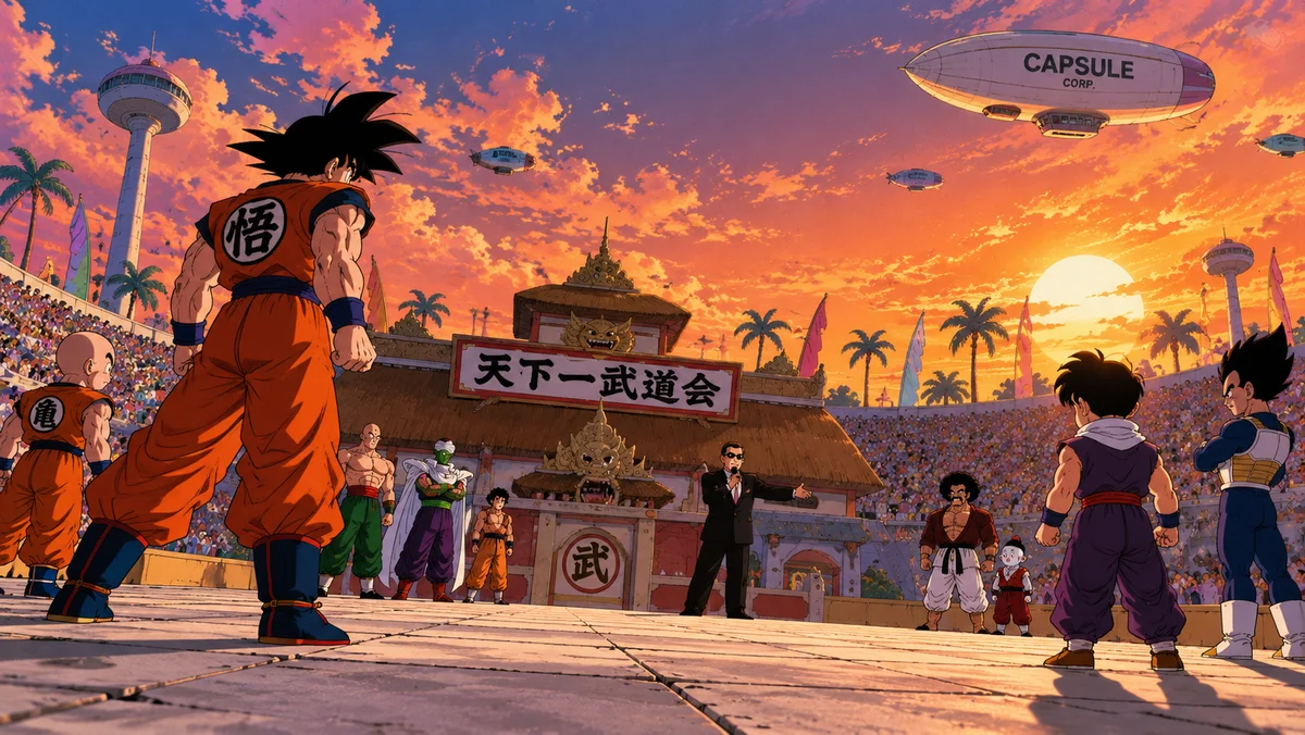 Dragon Ball Tenkaichi Budokai Arena Poster | Shinra on a wall, Paper Poster, 18×12