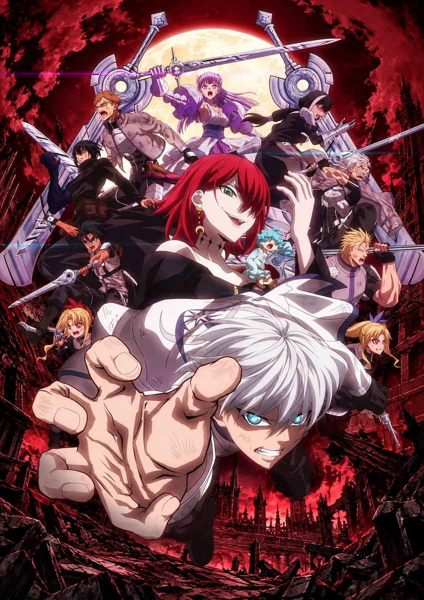 Ragna Crimson Anime Poster – Ragna & Crimson Dark Fantasy Battle Art on a wall, Paper Poster, 12×18
