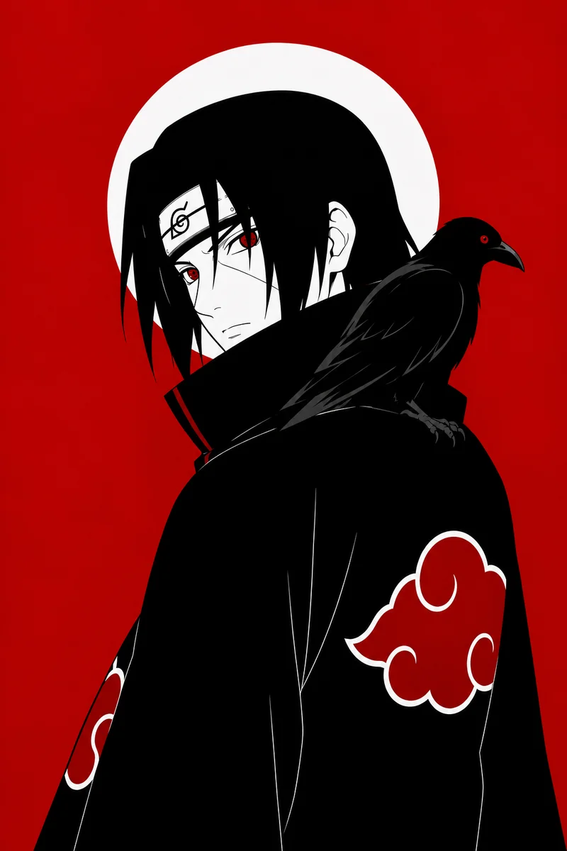 Itachi Uchiha Crimson Crow – Naruto Anime Poster | Shinra