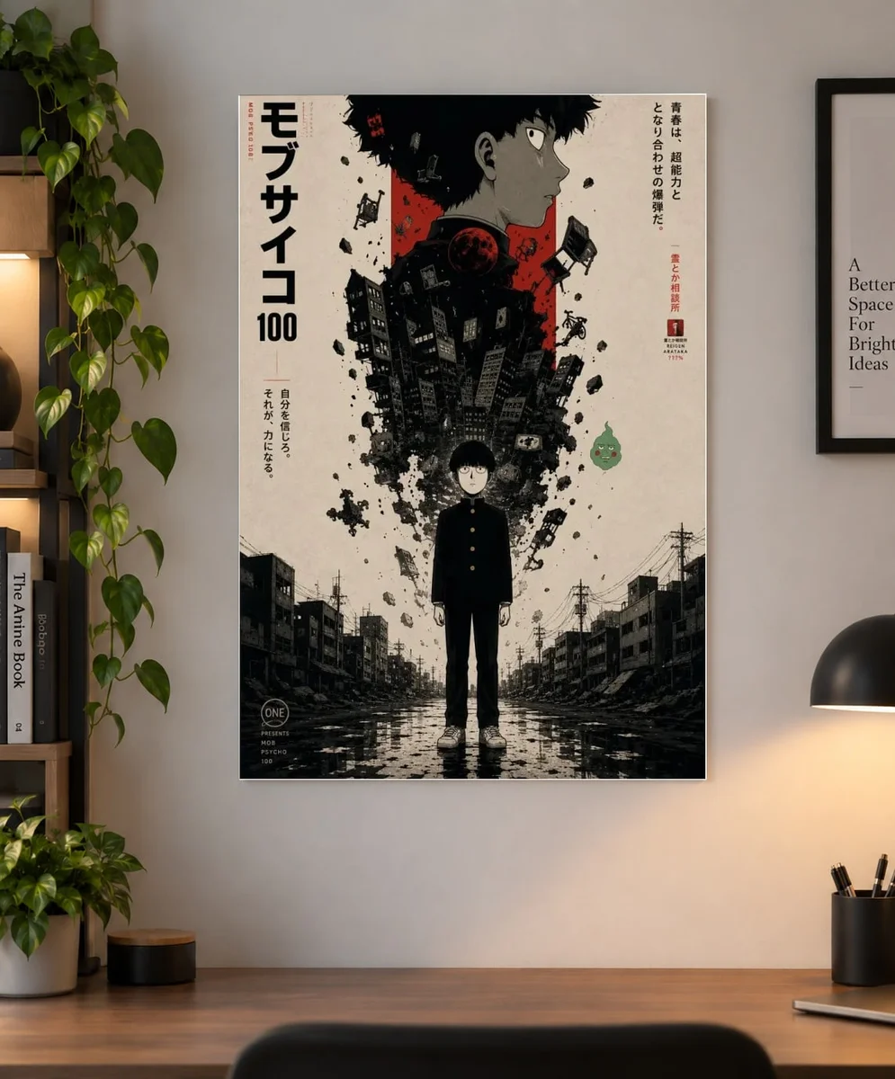 Mob Psycho 100 Poster – Shigeo Kageyama Anime Wall Art