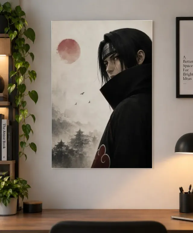Itachi Uchiha Naruto Poster – Japanese Ink Style Anime Wall Art | Akatsuki Decor
