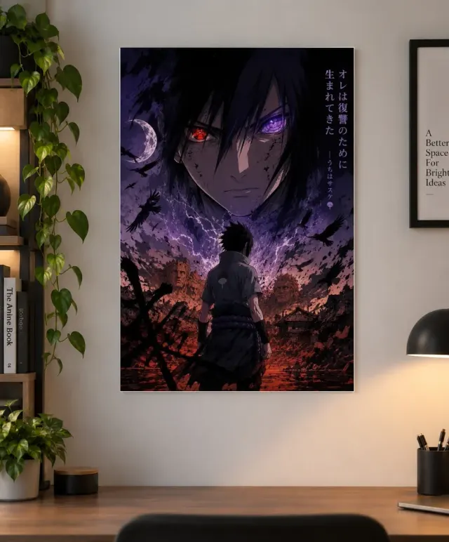 Sasuke Uchiha Poster – Naruto Anime Wall Art | Rinnegan & Sharingan