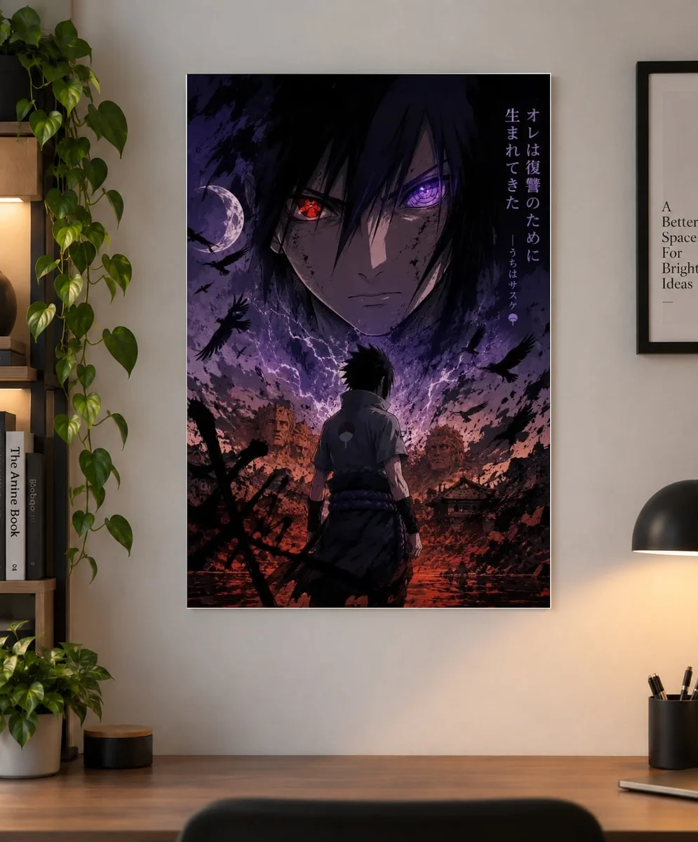 Sasuke Uchiha Poster – Naruto Anime Wall Art | Rinnegan & Sharingan