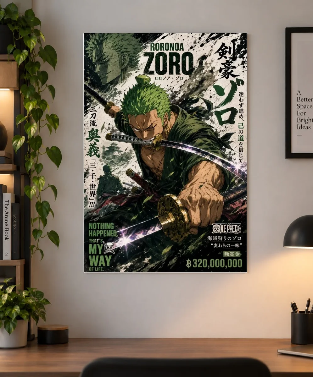Roronoa Zoro — Three-Sword Style | One Piece Poster