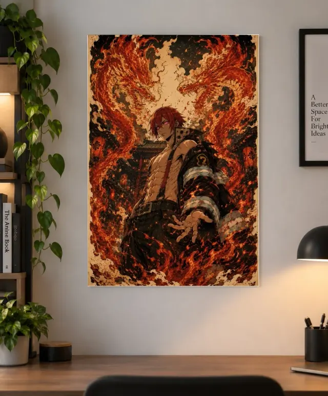 Benimaru Shinmon Fire Force Poster – Ukiyo-e Japanese Anime Art