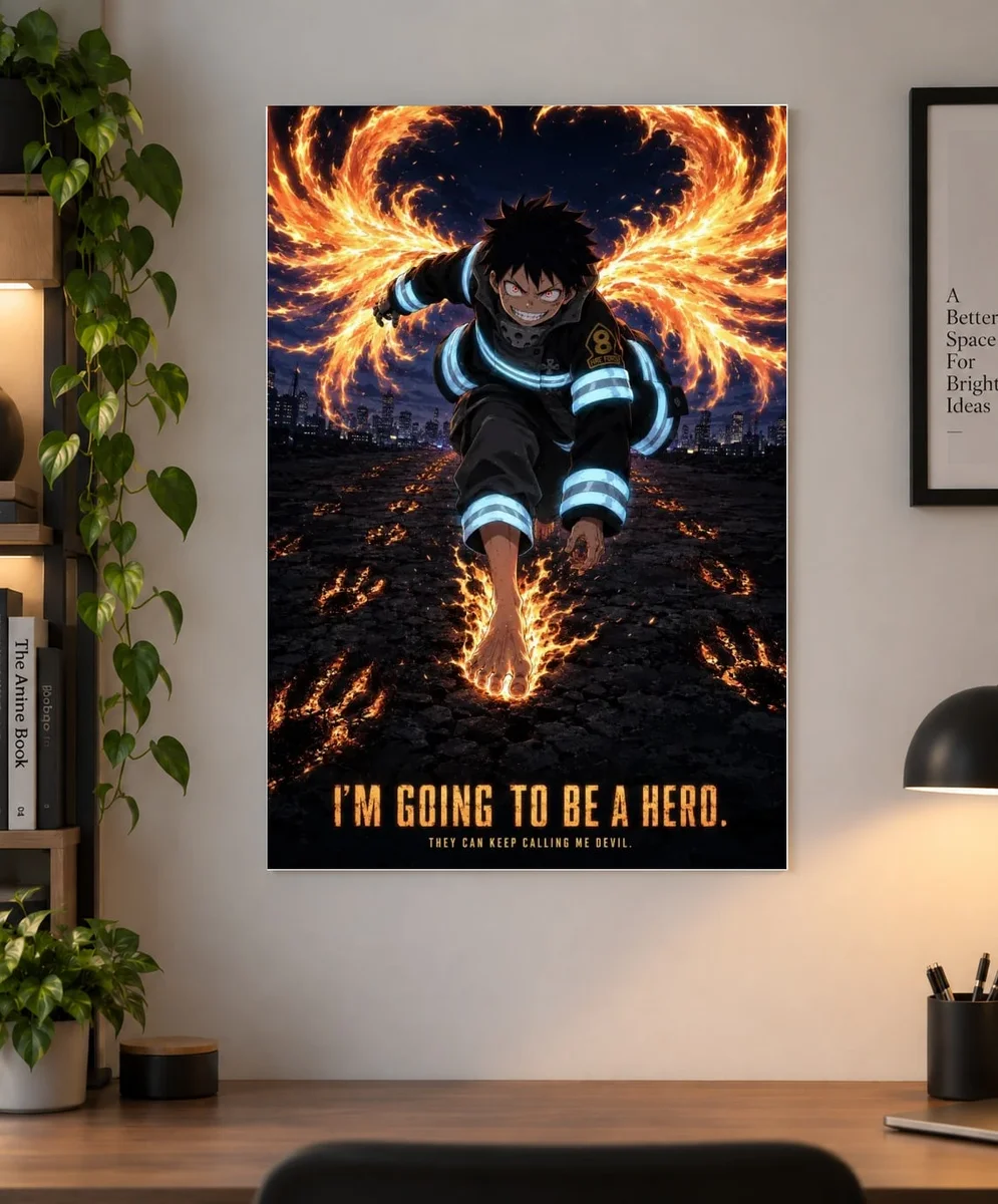 Shinra Kusakabe — Blazing Resolve | Fire Force Poster