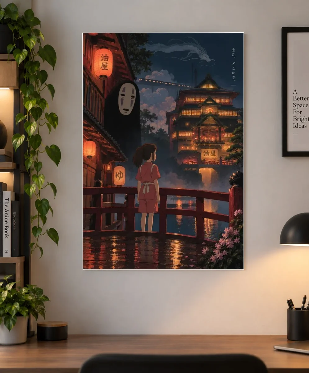 Spirited Away Inspired Japanese Bathhouse Poster