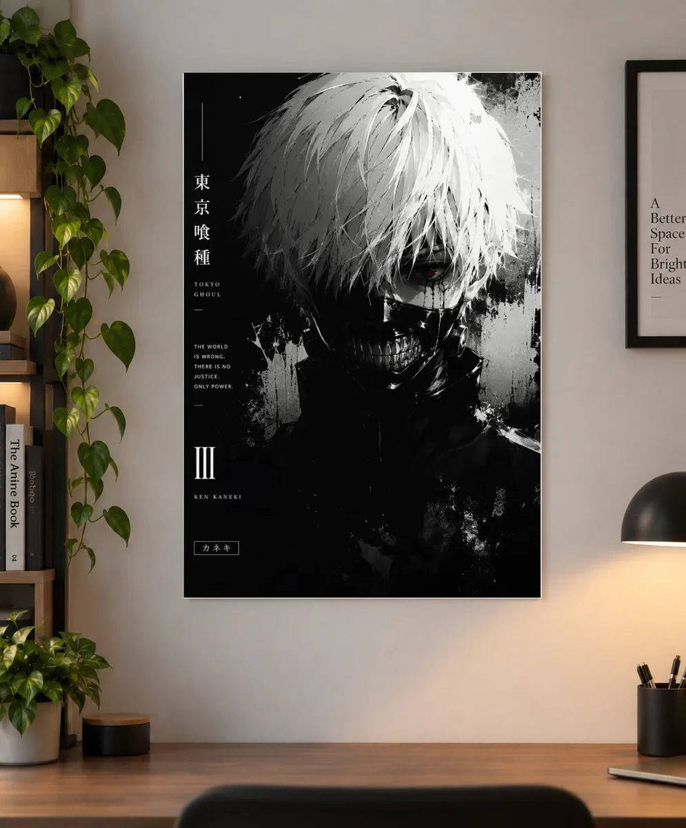 Ken Kaneki Tokyo Ghoul Poster – Dark Anime Wall Art | Tokyo Ghoul Decor