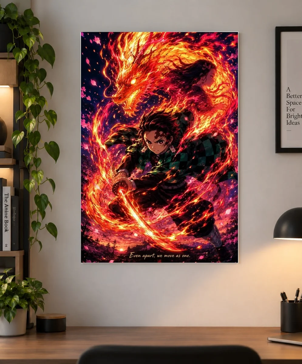 Tanjiro Kamado Demon Slayer Poster – Hinokami Kagura Anime Wall Art | Kimetsu no Yaiba