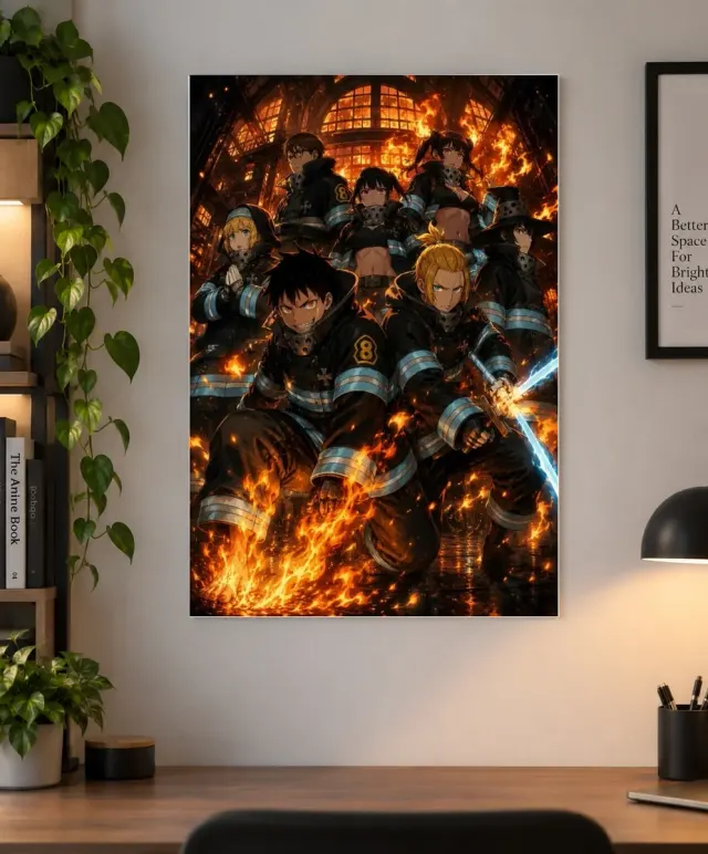 Fire Force Company 8 Anime Poster – Shinra Kusakabe & Arthur Boyle