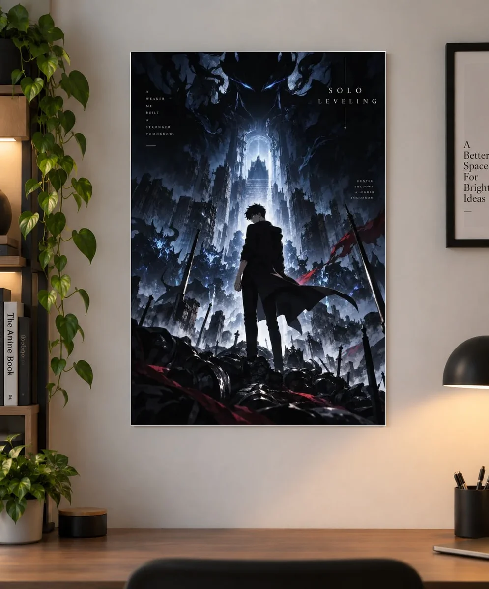 Sung Jinwoo Solo Leveling — Shadow Monarch Anime Poster